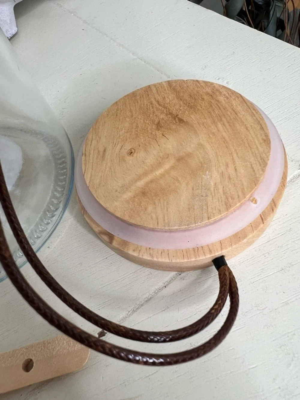 Brand New-Set of 2 Glass Jars with Wood Lid & Spoon